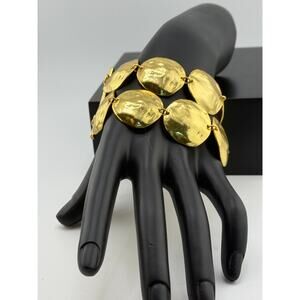 Karine Sultan Shell Coin Layered Bracelet